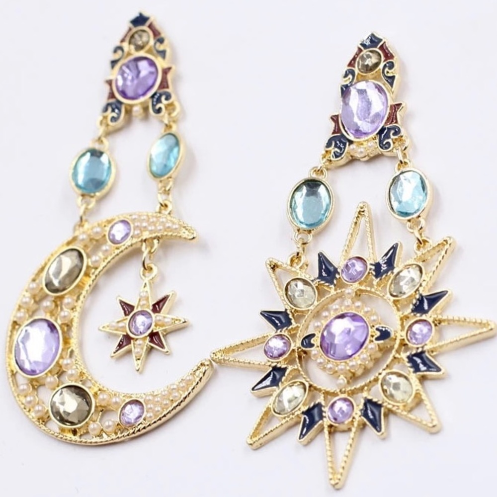 Chic Star and Moon Earrings